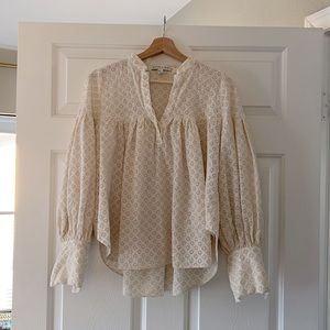 Shona Joy Ivory Eyelet Blouse - Size 8
